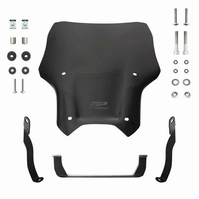 GP Kompozit CF Moto 250 NK 2018-2022 Uyumlu Spor Ön Cam Siyah 33 CM