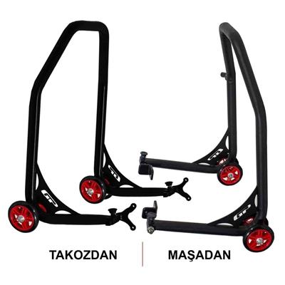 GP Kompozit Universal Demir Arka Kaldırma Sehpası Siyah - Maşa