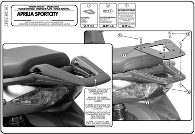 Kappa KE3160 APRILIA SPORTCITY 125-200-250 (04-08) Arka Çanta Tasiyici
