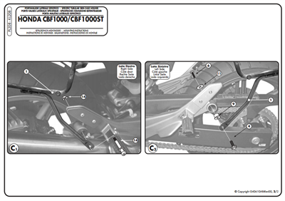 Kappa KL208 HONDA CBF 1000 - CBF 1000ST (10-14) Yan Çanta Taþıyıcı