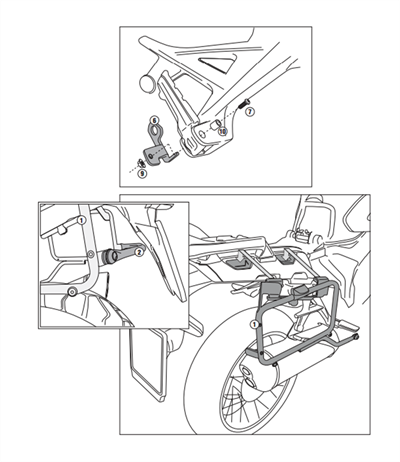 Kappa KLR1110 HONDA VFR 1200X CROSSTOURER (12-19) Yan Çanta Taþıyıcı