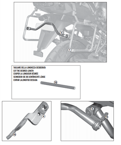 Kappa KLR4105 KAWASAKI VERSYS 1000 (12-14) Yan Çanta Taþıyıcı