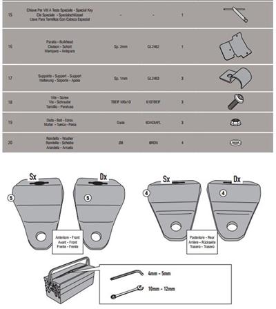 Kappa KLR5108 BMW R 1200 GS - R 1200 GS ADVENTURE (13-18) - R 1250 GS (19) Yan Çanta Taþıyıcı