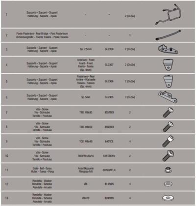 Kappa KLR5108 BMW R 1200 GS - R 1200 GS ADVENTURE (13-18) - R 1250 GS (19) Yan Çanta Taþıyıcı