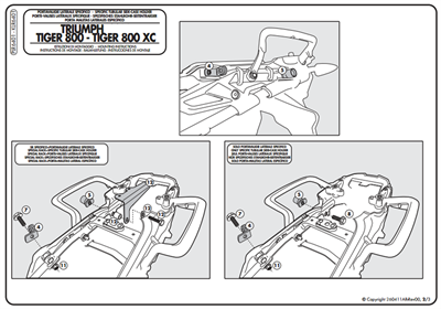 Kappa KLR6401 TRIUMPH TIGER 800 (11-17) Yan Çanta Taþıyıcı
