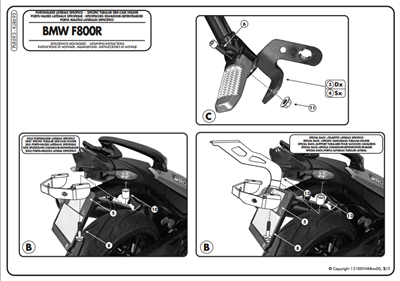 Kappa KLR693 BMW F 800 R (09-16) Yan Çanta Taþıyıcı