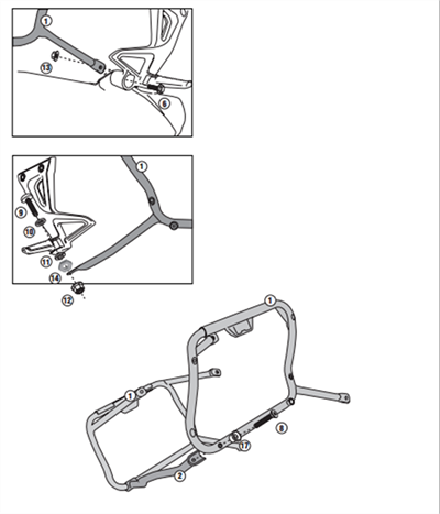 Kappa KLX1104 HONDA VFR 800X CROSSRUNNER (11-14) Yan Çanta Taþıyıcı