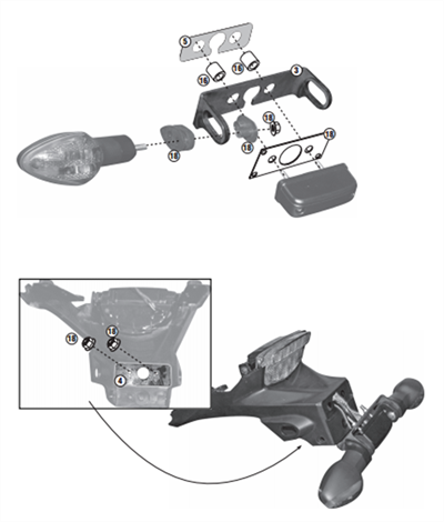 Kappa KLX1104 HONDA VFR 800X CROSSRUNNER (11-14) Yan Çanta Taþıyıcı