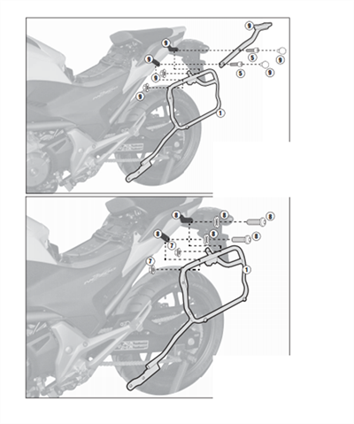 Kappa KLX1111 HONDA NC 700 X-S - NC 750 X-S - NC 750 X-S DCT (12-15) Yan Çanta Taþıyıcı
