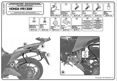 Kappa KLX209 HONDA VFR 1200 F (10-16) Yan Çanta Taþıyıcı