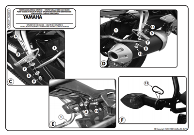 Kappa KLX359 YAMAHA FZ1 1000 - FZ1 FAZER 1000 (06-15) Yan Çanta Taþıyıcı