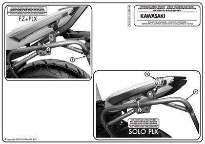 Kappa KLX4104 KAWASAKI ER-6N - ER-6F 650 (12-16) Yan Çanta Taþıyıcı