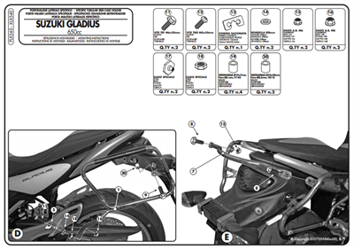 Kappa KLX540 SUZUKI GLADIUS 650 (09-16) Yan Çanta Taþıyıcı