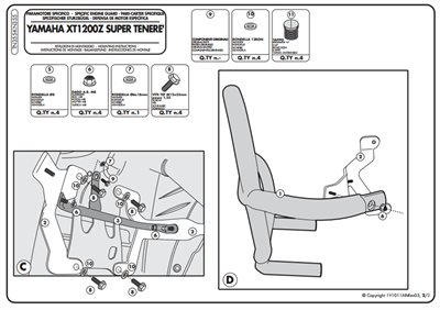 Kappa KN355 Yamaha Xt 1200Ze - Xt 1200Z Super Tenere (10-20) Koruma Demiri