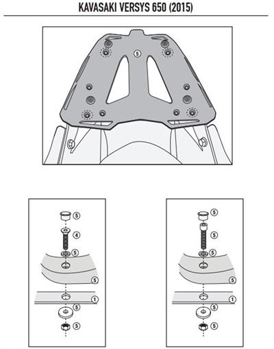 Kappa KR4114 KAWASAKI VERSYS 650 (15-19) Arka Çanta Tasiyici