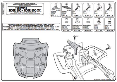 Kappa KR6401 TRIUMPH TIGER 800 - 800XC-XR (11-19) Arka Çanta Tasiyici