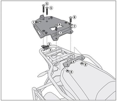 Kappa KRA5112 BMW R 1200 GS ADVENTURE (14-19) - R 1250 GS ADVENTURE (19) Arka Çanta Tasiyici