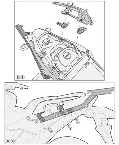 Kappa KZ1127 HONDA INTEGRA 750 (14-15) Arka Çanta Tasiyici