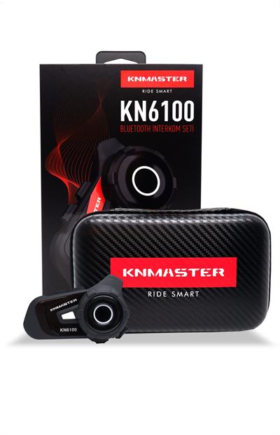 KNMASTER KN6100 MOTOSİKLET BLUETOOTH INTERKOM KULAKLIK SETİ SİYAH