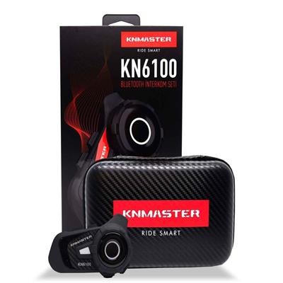 KNMASTER KN6100 MOTOSİKLET BLUETOOTH INTERKOM KULAKLIK SETİ SİYAH