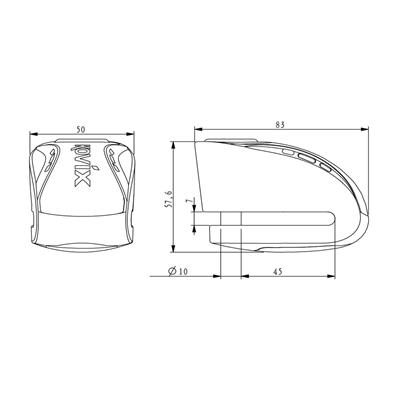 Kovix KNX10-FO Alarmlı  Disk Kilit Turuncu