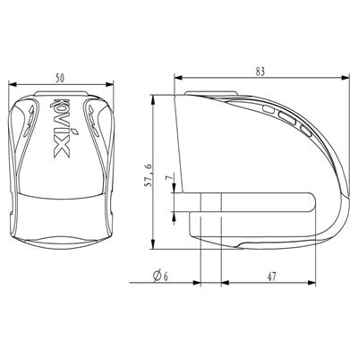 Kovix KNX6-FG Alarmlı Disk Kilit Yeşil