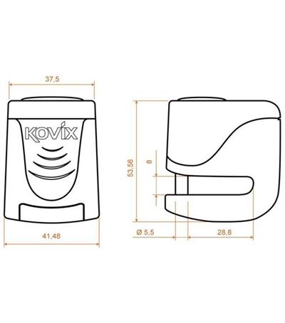 Kovix KS6-FG Alarmlı Disk Kilidi