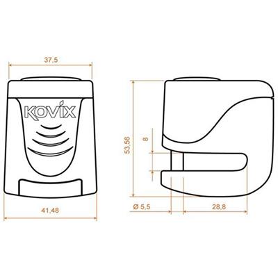 Kovix KS6-FO Alarmlı Disk Kilidi