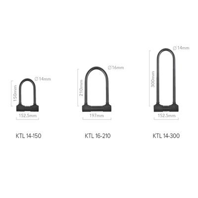 Kovix KTL14-150BK Alarmlı U Kilit