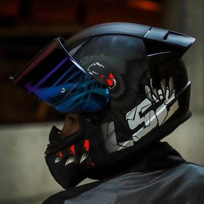 Ls2 Rapid 2 Clawn Race Full Face Motosiklet Kaskı Yarış Spoiler +  Şeffaf + Gökkuşağı Vizörlü