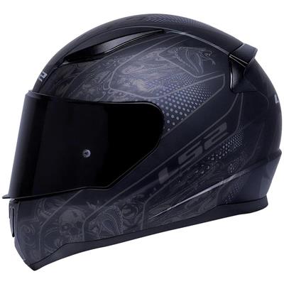 Ls2 Rapid 2 Crypt Full Face Motosiklet Kaskı Siyah Vizörlü