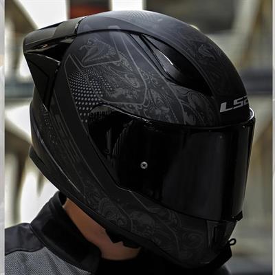 Ls2 Rapid 2 Crypt Race Full Face Motosiklet Kaskı Yarış Spoiler +  Şeffaf + Siyah Vizörlü