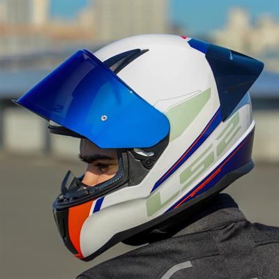 Ls2 Rapid 2 Driveway Race Full Face Motosiklet Kaskı Yarış Spoiler +  Şeffaf + Gökkuşağı Vizörlü