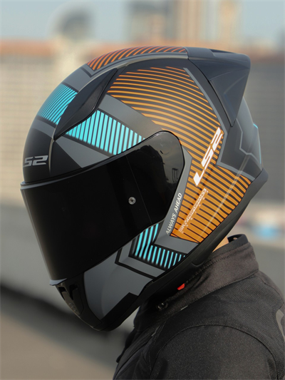 Ls2 Rapid 2 Extra Race Full Face Motosiklet Kaskı Yarış Spoiler +  Siyah Vizörlü