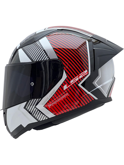 Ls2 Rapid 2 Extra Race Full Face Motosiklet Kaskı Yarış Spoiler +  Siyah Vizörlü