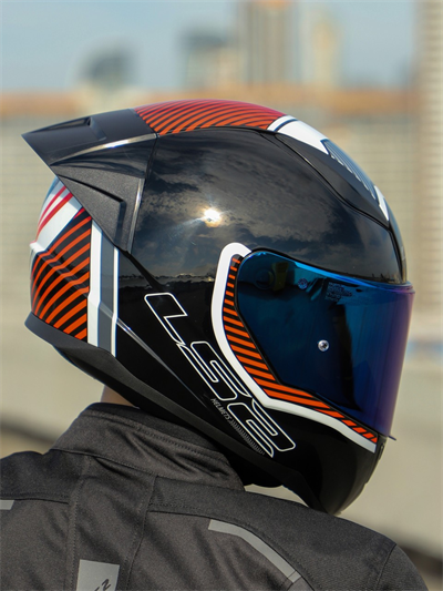 Ls2 Rapid 2 Extra Race Full Face Motosiklet Kaskı Yarış Spoiler +  Şeffaf + Gökkuşağı Vizörlü