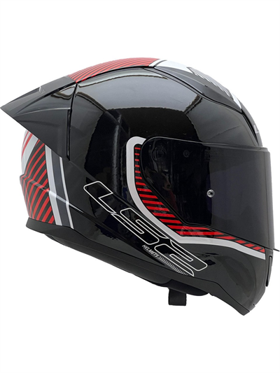 Ls2 Rapid 2 Extra Race Full Face Motosiklet Kaskı Yarış Spoiler +  Siyah Vizörlü