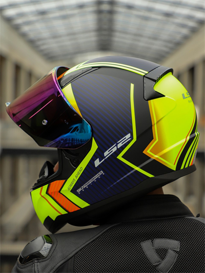 Ls2 Rapid 2 Extra Race Full Face Motosiklet Kaskı Yarış Spoiler +  Şeffaf + Gökkuşağı Vizörlü