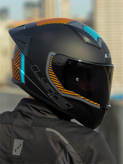 Ls2 Rapid 2 Extra Race Full Face Motosiklet Kaskı Yarış Spoiler +  Siyah Vizörlü