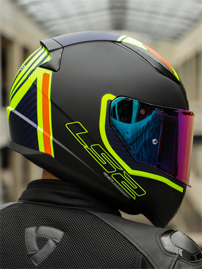 Ls2 Rapid 2 Extra Race Full Face Motosiklet Kaskı Yarış Spoiler +  Şeffaf + Gökkuşağı Vizörlü