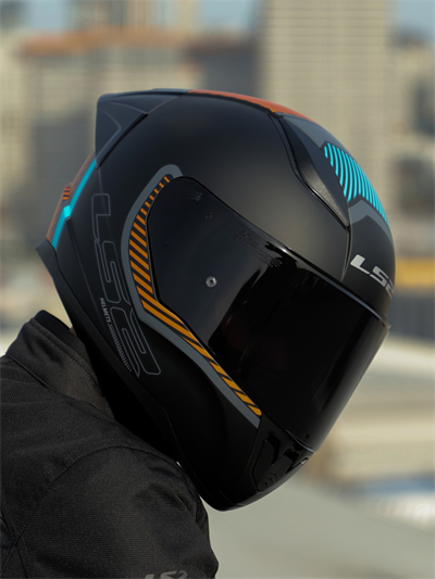 Ls2 Rapid 2 Extra Race Full Face Motosiklet Kaskı Yarış Spoiler +  Siyah Vizörlü