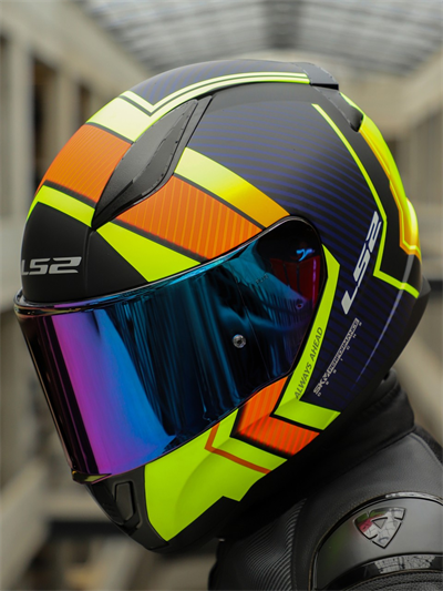 Ls2 Rapid 2 Extra Race Full Face Motosiklet Kaskı Yarış Spoiler +  Şeffaf + Gökkuşağı Vizörlü