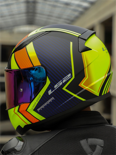 Ls2 Rapid 2 Extra Race Full Face Motosiklet Kaskı Yarış Spoiler +  Şeffaf + Gökkuşağı Vizörlü