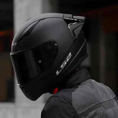 Ls2 Rapid 2 Full Face Motosiklet Kaskı Siyah Vizör - Yarış Spoiler