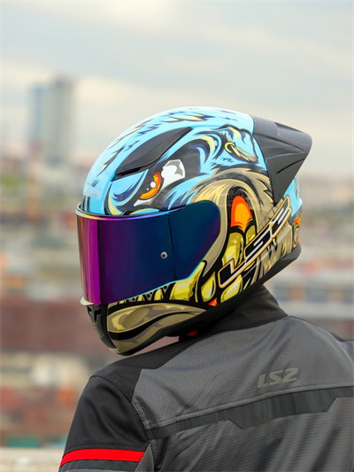 Ls2 Rapid 2 Neo Race Full Face Motosiklet Kaskı Yarış Spoiler +  Şeffaf + Gökkuşağı Vizörlü