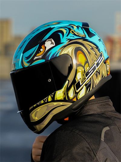 Ls2 Rapid 2 Neo Race Full Face Motosiklet Kaskı Yarış Spoiler +  Şeffaf + Siyah Vizörlü