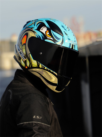 Ls2 Rapid 2 Neo Race Full Face Motosiklet Kaskı Yarış Spoiler +  Şeffaf + Siyah Vizörlü