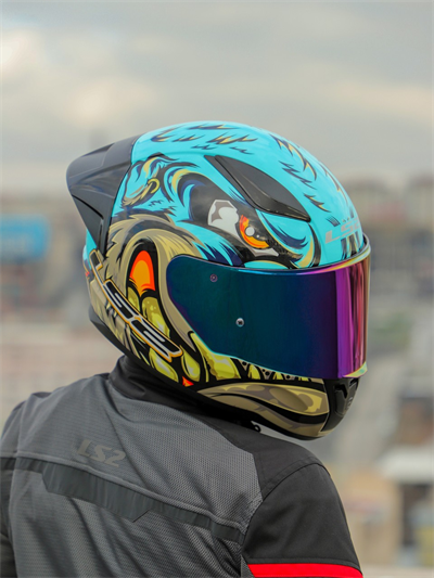 Ls2 Rapid 2 Neo Race Full Face Motosiklet Kaskı Yarış Spoiler +  Şeffaf + Gökkuşağı Vizörlü