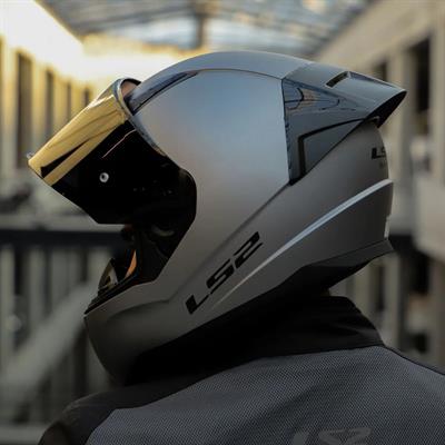 Ls2 Rapid 2 Race Full Face Motosiklet Kaskı Yarış Spoiler +  Şeffaf + Siyah Vizörlü