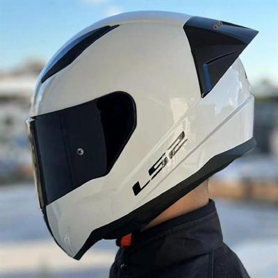 Ls2 Rapid 2 Race Full Face Motosiklet Kaskı Yarış Spoiler +  Şeffaf + Siyah Vizörlü